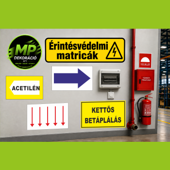 Érintésvédelmi (munkavédelmi) öntapadó matrica