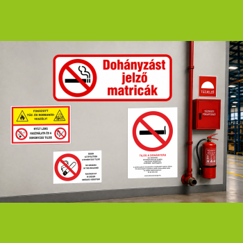 Dohányzást jelző, tiltó öntapadó matrica