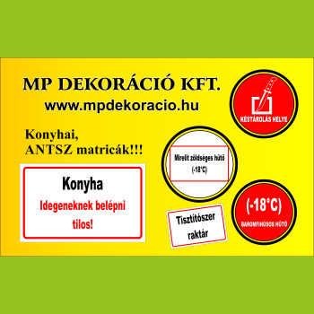 ANTSZ helység öntapadó matrica