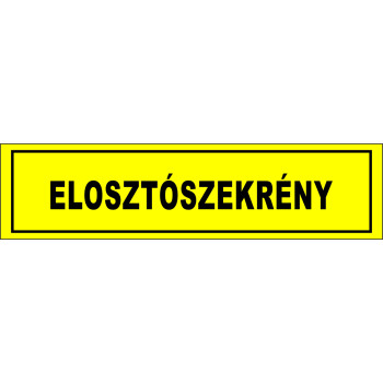 Elosztószekrény matrica