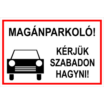 Magánparkoló!