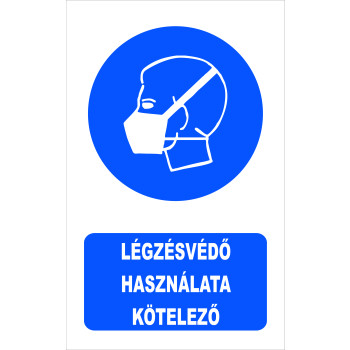 Légzésvédő használata kötelező (por)