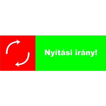 Nyítási irány matrica