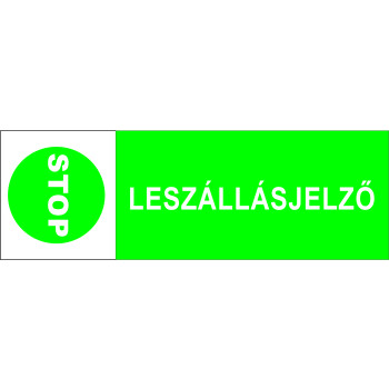 Leszállásjelző matrica