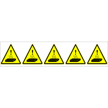 Piktogram 5 db/ív meleg felület