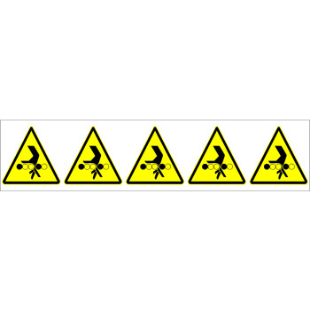 Piktogram 5 db/ív Kézsérülés veszélye