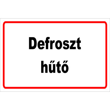 ANTSZ matrica -Defroszt hűtő