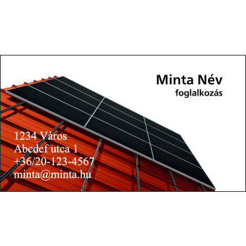 Névjegykártya 1 oldalas, 60 db/cs. - 127 Napelem