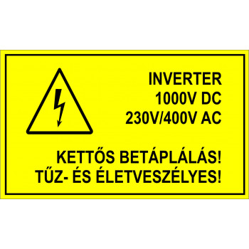 Inverter 1000V DC kettős betáplálás