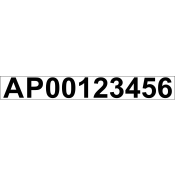 Pénztárgép "AP-szám" matricája