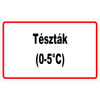 ANTSZ matrica -Tészták hűtő