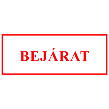 Bejárat