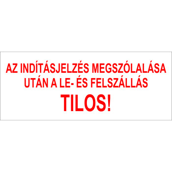 Vonat matrica- Inditásjelzés megszólalása után fel- és leszállás tilos matrica