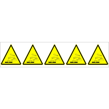 Piktogram 5 db/ív savveszély