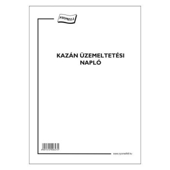 Kazán üzemeltetési napló A/4