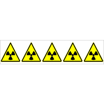 Piktogram 5 db/ív Radióaktív anyag