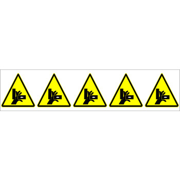 Piktogram 5 db/ív Kéz beszorulása