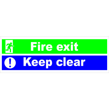 Fire exit! Keep clear!