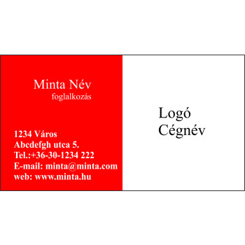 Névjegykártya 2 oldalas, 60 db/cs. - 08