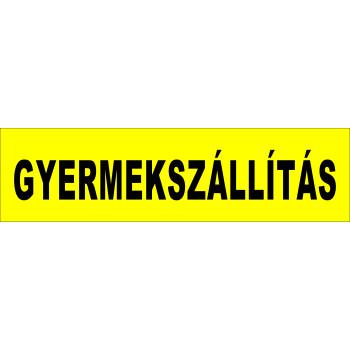 Gyermekszállítás matrica