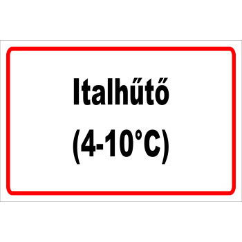 ANTSZ matrica - Italhűtő (4 -10 C)