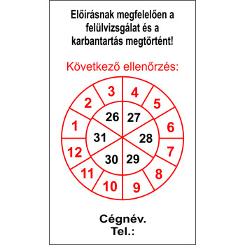 Felülvizsgálati matrica 10x6