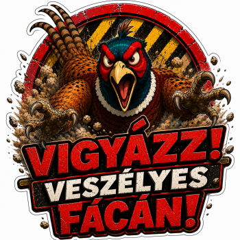 Veszélyes fácán matrica 02