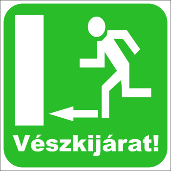 Vonat matrica- Vészkijárat matrica