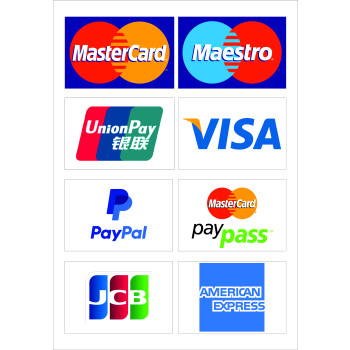 Bankkártya elfogadóhely matrica 21,5x15 cm