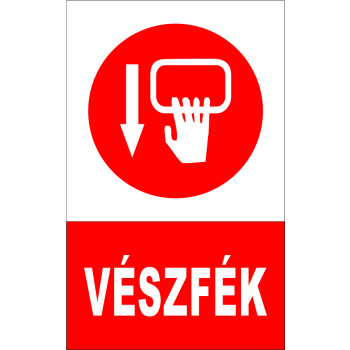Vonat matrica- Vészfék 5x8 cm
