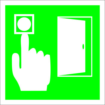 Ajtó vésznyító matrica 15x15 cm