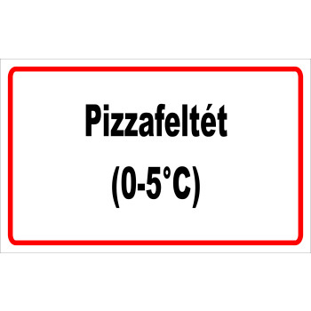 ANTSZ matrica -Pizzafeltét hűtő
