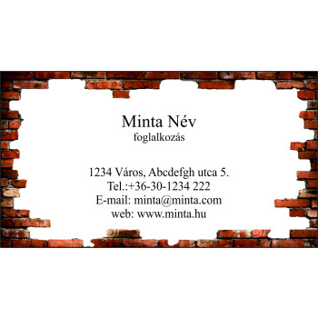 Névjegykártya 1 oldalas, 60 db/cs. - 120 Kőműves névjegy