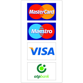 Bankkártya elfogadóhely matrica