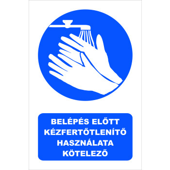 Belépés előtt kézfertőtlenitő használata kötelező