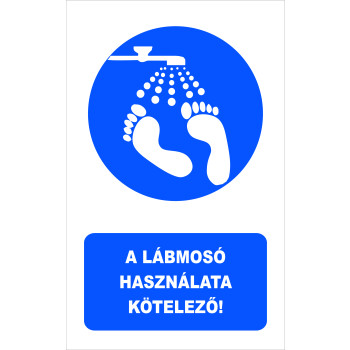 A lábmosó használata kötelező!