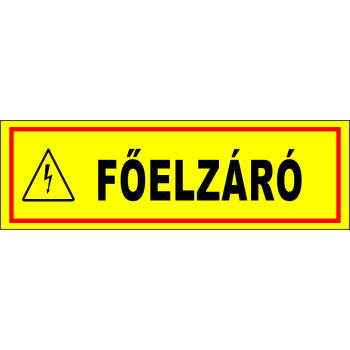 Főelzáró