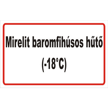 ANTSZ matrica -Mirelit baromfihúsos hűtő