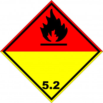 ADR bárca 5.2 szerves peroxidok (piros-fekete)