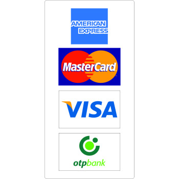 Bankkártya elfogadóhely matrica