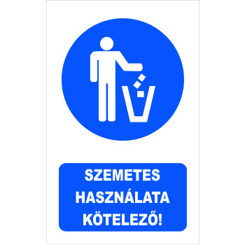 Szemetes használata kötelező
