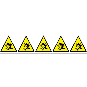 Piktogram 5 db/ív Kirepülő tárgyak