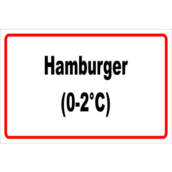 Hamburger hűtő matrica