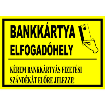 Bankkártya elfogadóhely matrica