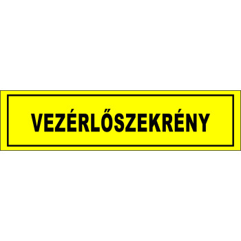 Vezérlőszekrény matrica