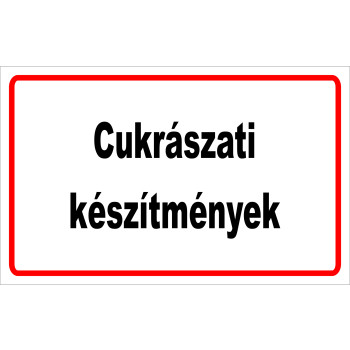 ANTSZ matrica -Cukrászati készítmények