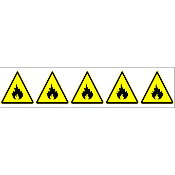 Piktogram 5 db/ív Gyúlékony anyag