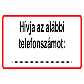 ANTSZ matricák - Hívja az alábbi telefon számot....