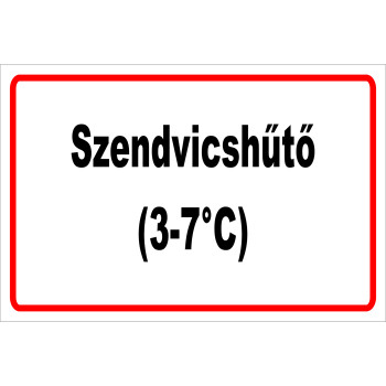 ANTSZ matrica -Szendvics hűtő