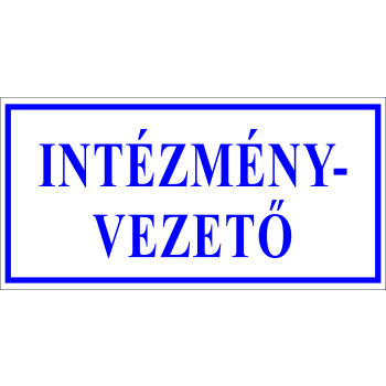 Intézményvezető